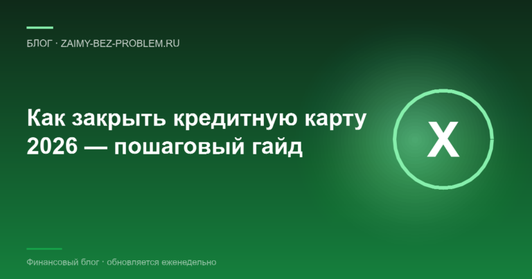 Как закрыть кредитную карту правильно в 2026 — пошаговая инструкция